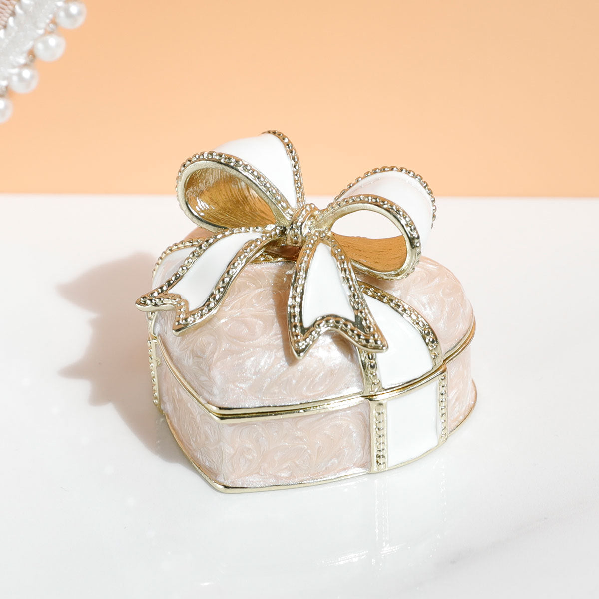 Wholesale Creative Love Bow Jewelry Alloy Storage Box