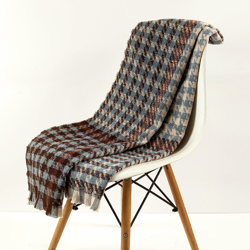 Wholesale Winter Houndstooth Imitation Cashmere Warm Scarf
