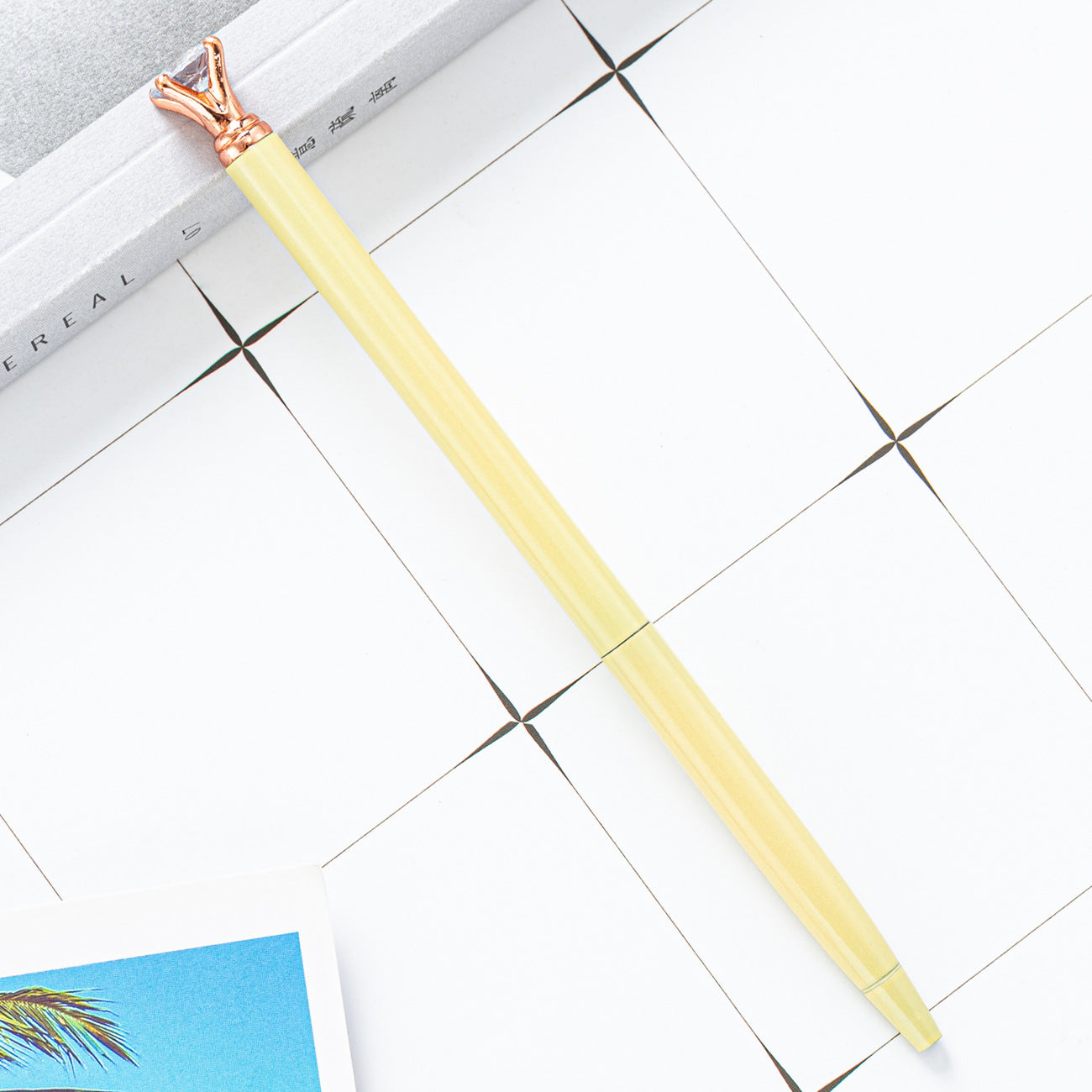 Hoelsale Pens Gradient Small Diamond Ballpoint Pen Metal Pen