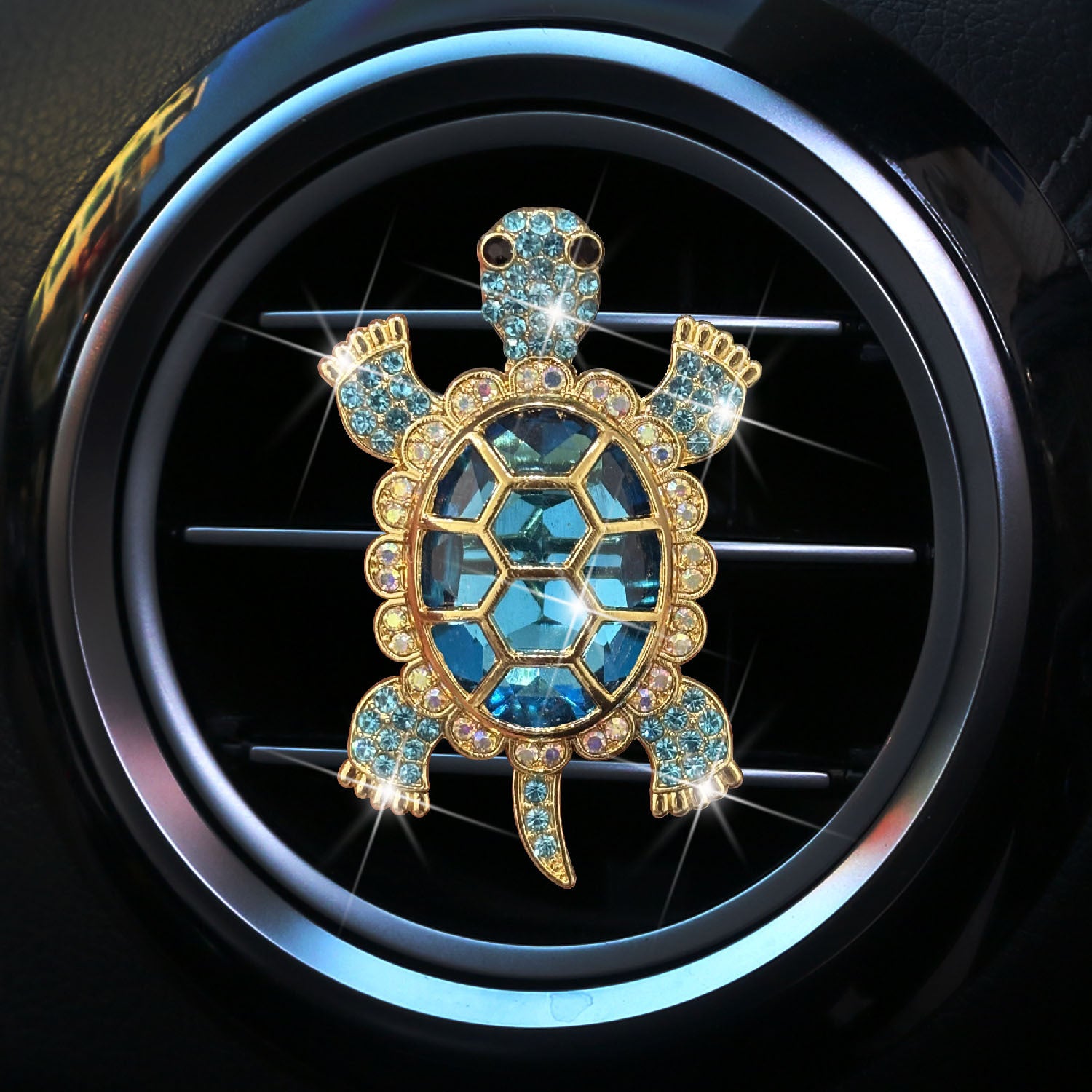 Wholesale Rhinestone Shiny Turtle Car Air Vent Decorative Clip