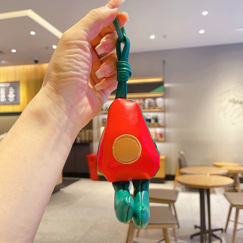 Llavero de aguacate de cuero al por mayor