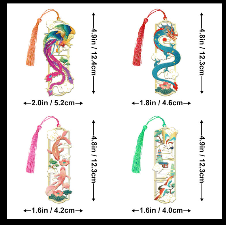 Wholesale Chinese style themed metal bookmark hollow high value small gift