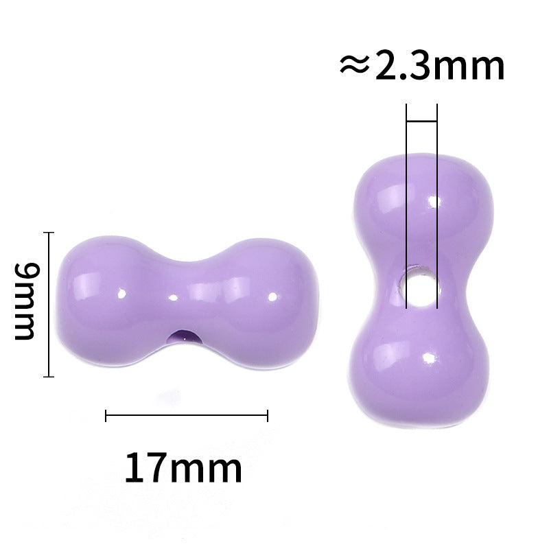 Wholesale 100pcs Small Bone Beads Colorful Paint Cashew Acrylic Beads