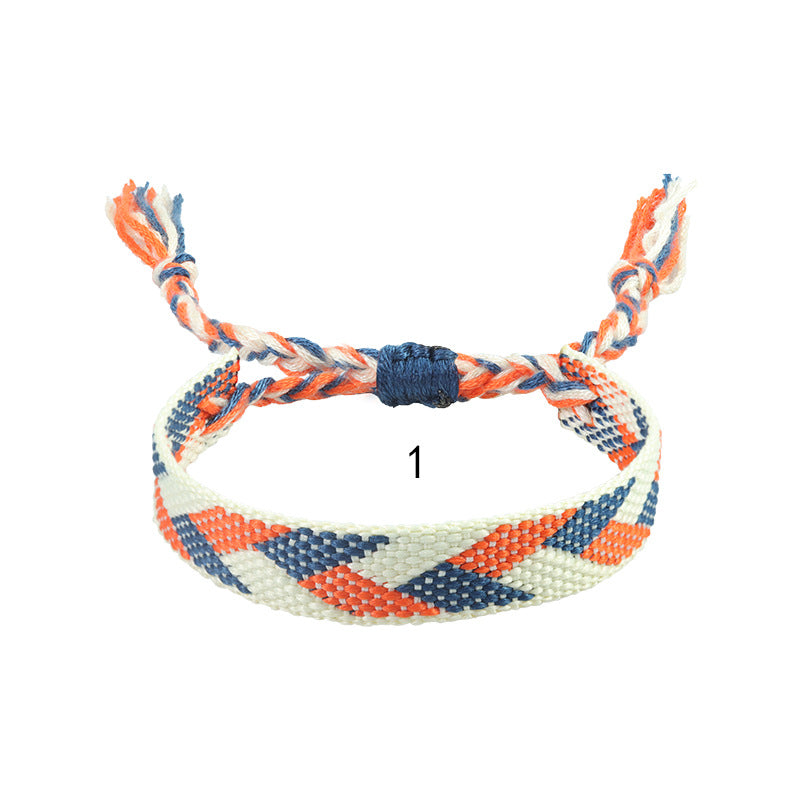 Wholesale Bohemian Ethnic Style Cotton and Linen Braided Bracelets