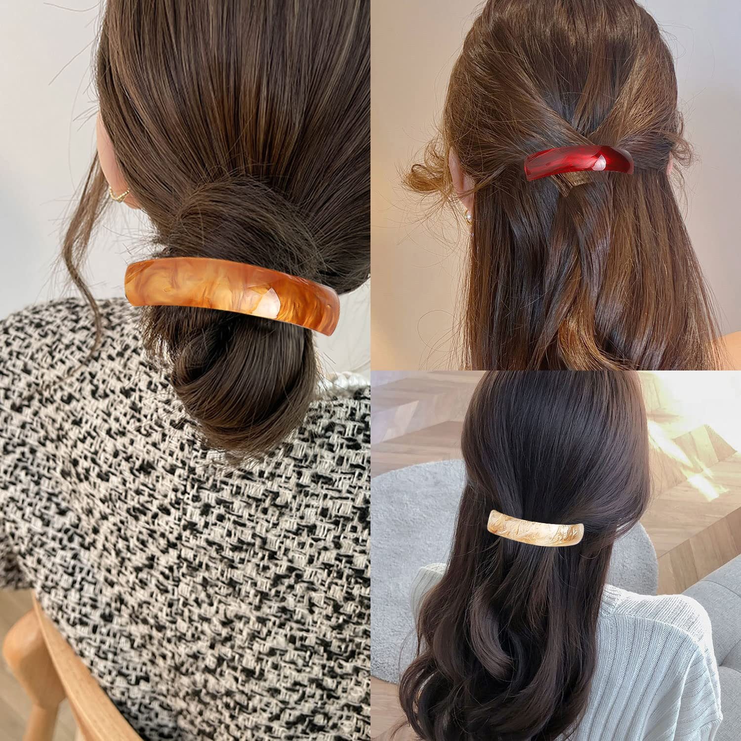Wholesale Acrylic Spring Clip Half Ponytail Hair Clip