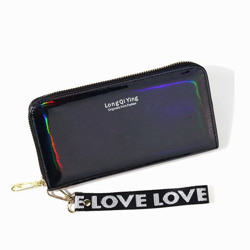 Wholesale Laser Long and Large Capacity PU Wallets