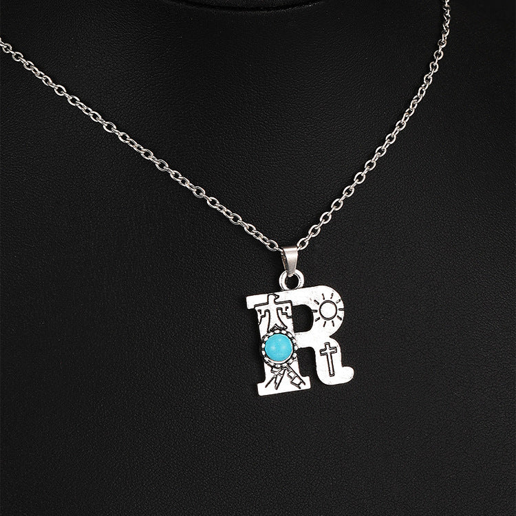 Wholesale Bohemian style English letter necklace
