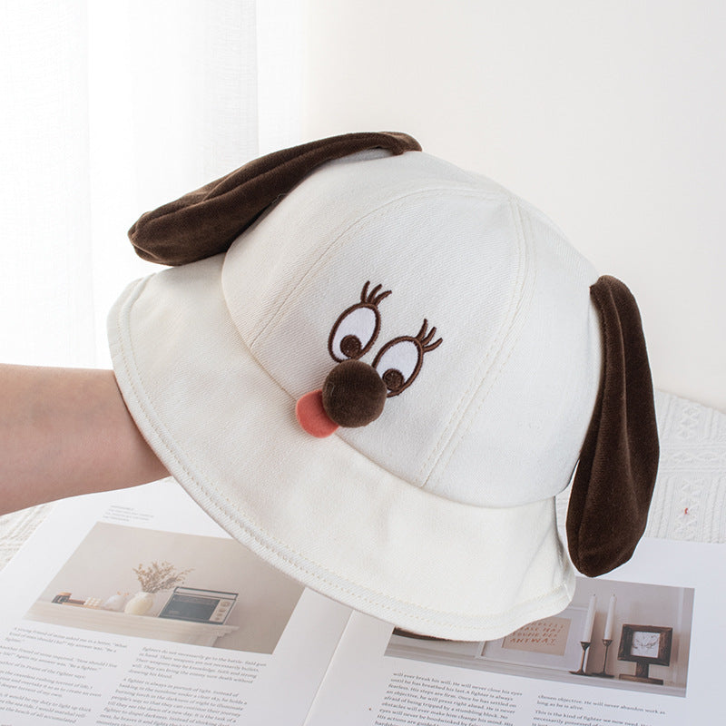 Wholesale Cute and funny big eyelashes puppy fisherman hat