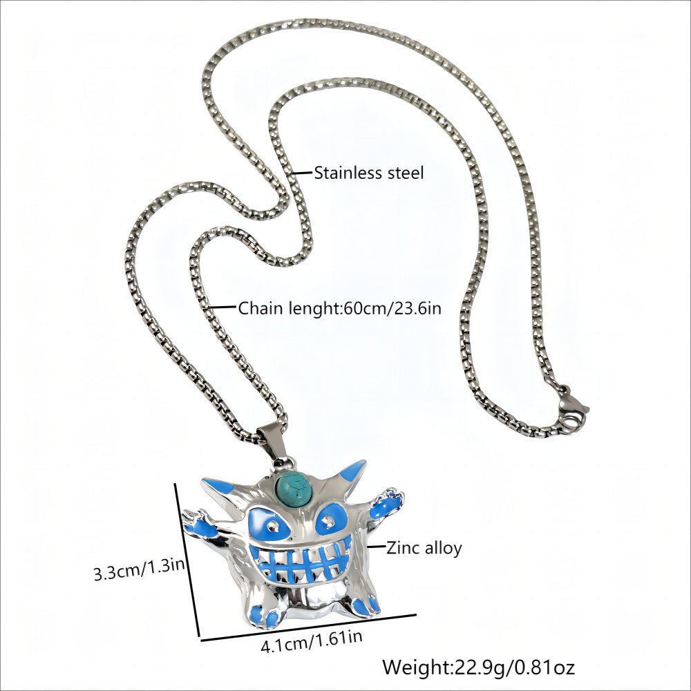 Wholesale  Alloy Electroplating Demon Monster Luminous Halloween Necklace