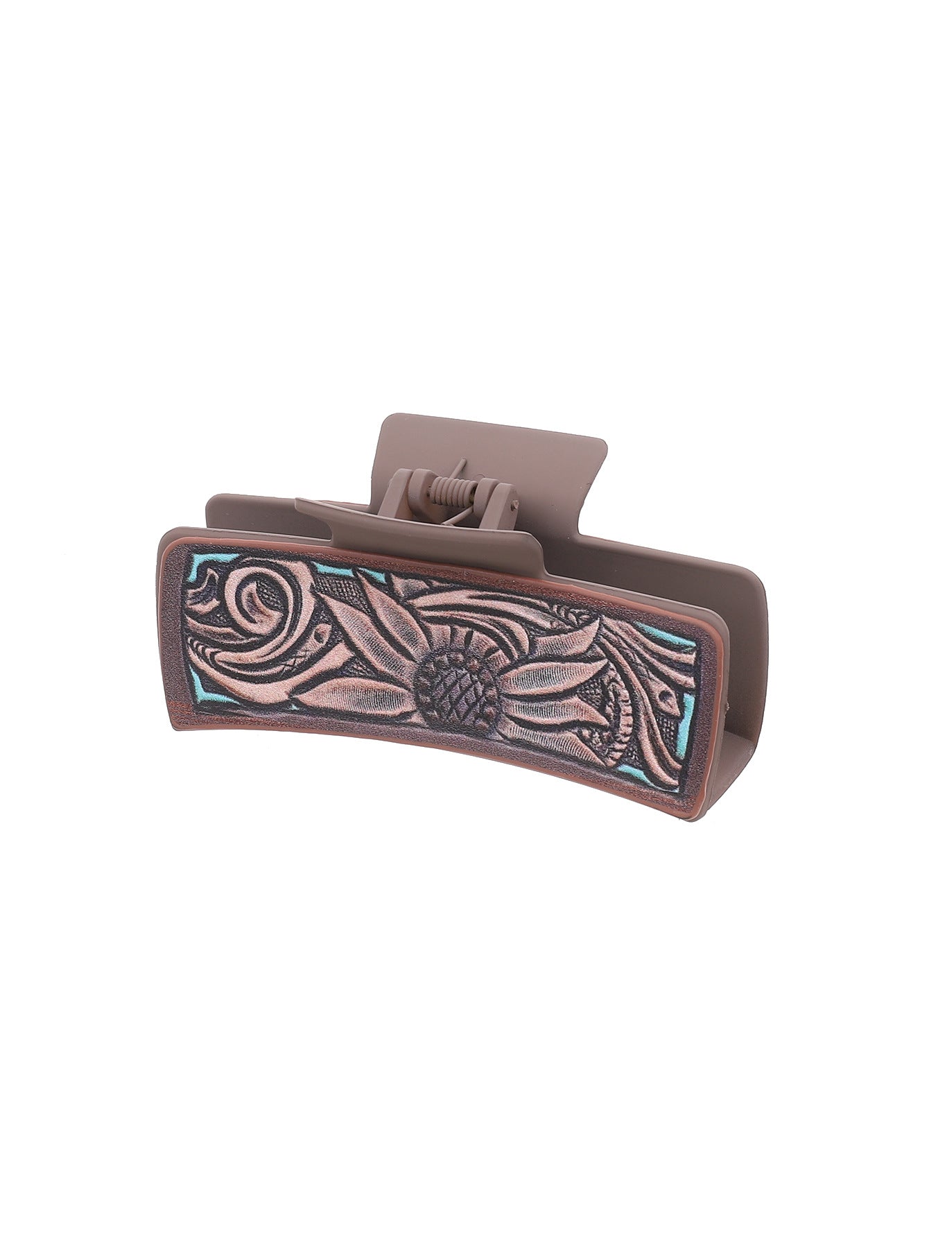 Wholesale Cross Border West Denim Wind Cactus Sunflower Letter Hairpin Women Shark Clip