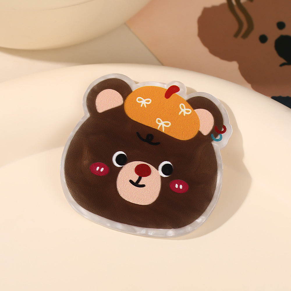 Wholesale 10pcs Cartoon Birthday Hat Bear Sweet Acrylic Patch