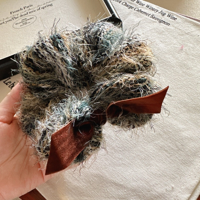 Wholesale Autumn and Winter Wool Knitting Bowknot Large Intestine Hair Loop
