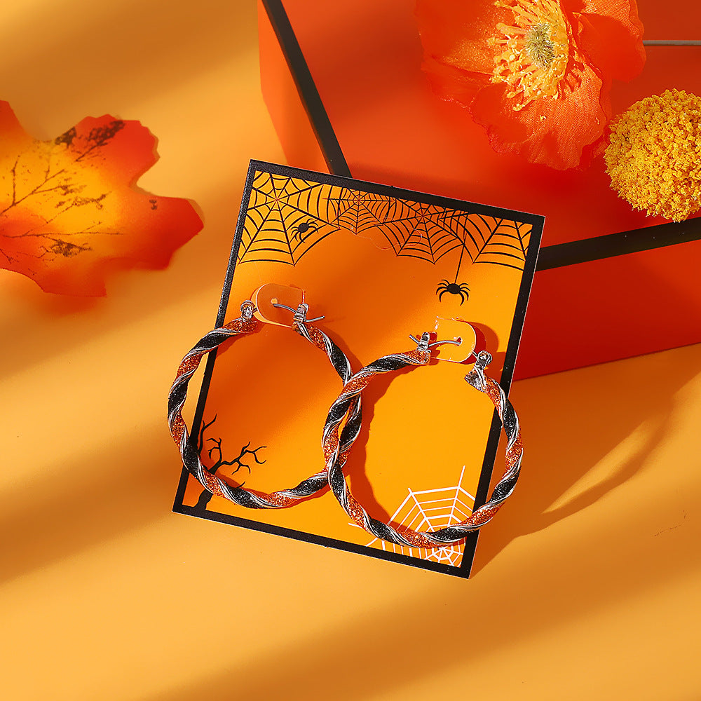 Wholesale Halloween BOO Cartoon Funny Boots Cactus Alloy Earrings