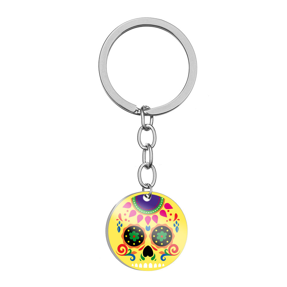 Wholesale Halloween Skull Stainless Steel Keychains