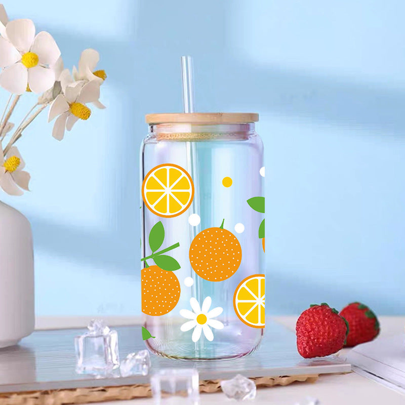 Wholesale Colorful and diverse fruits 16oz Cup UV DTF Wraps