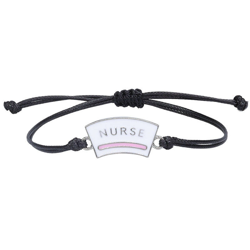 Wholesale Nurse EKG Braided Bracelet