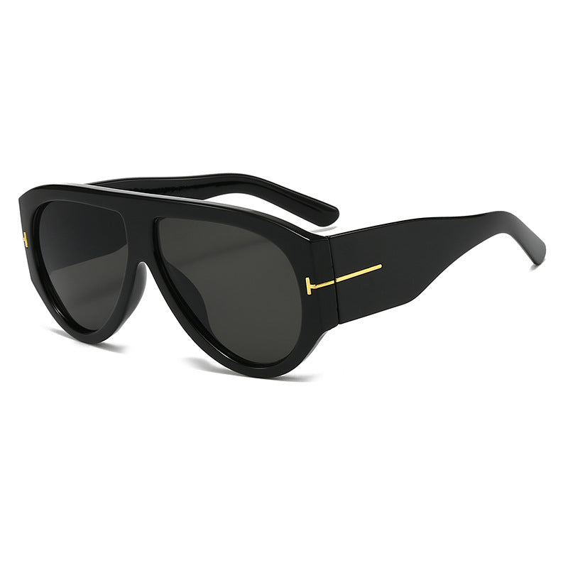 Wholesale Large-frame sunglasses  glasses retro UV-resistant sunglasses