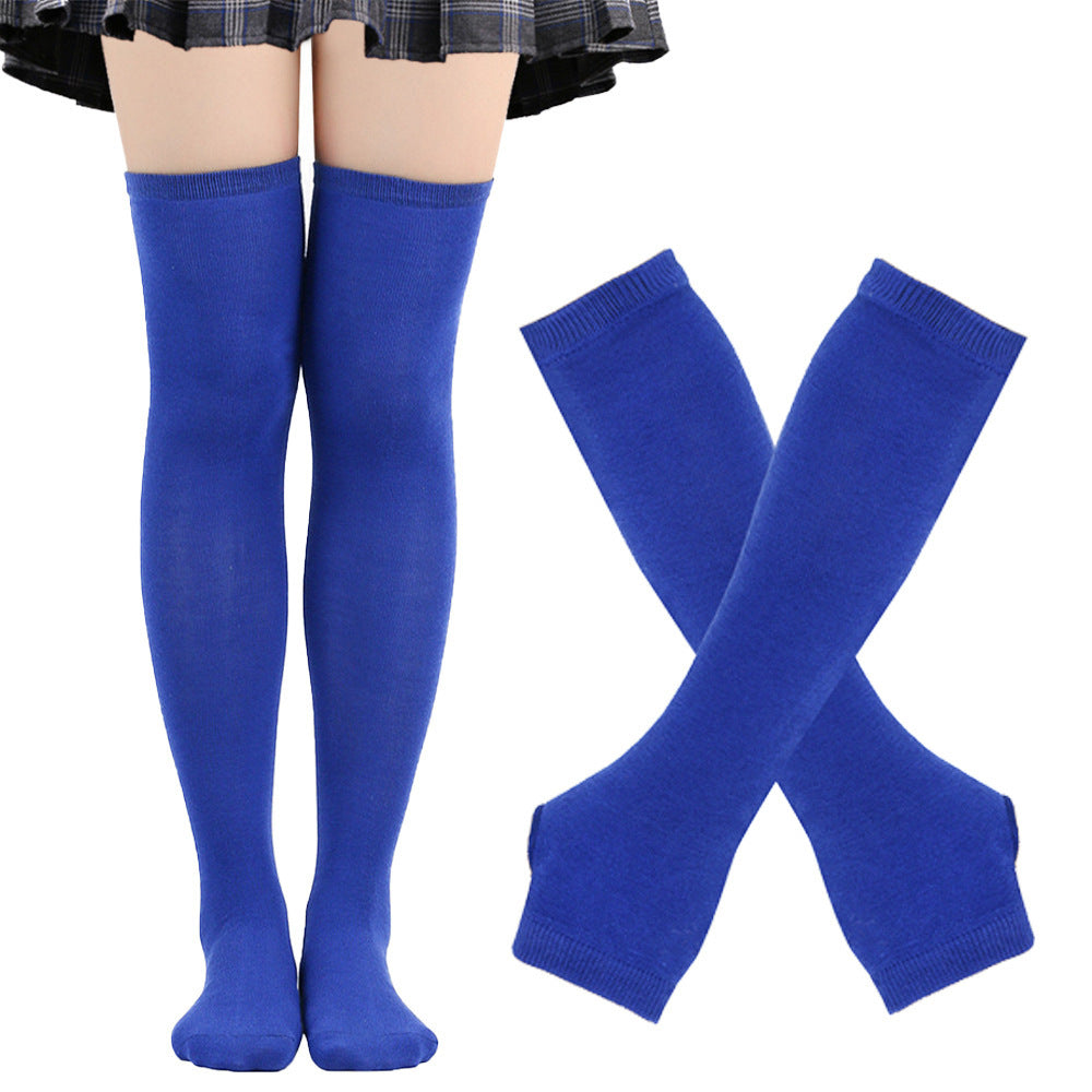 Wholesale Halloween Christmas Funny Striped Gloves Long Socks Set