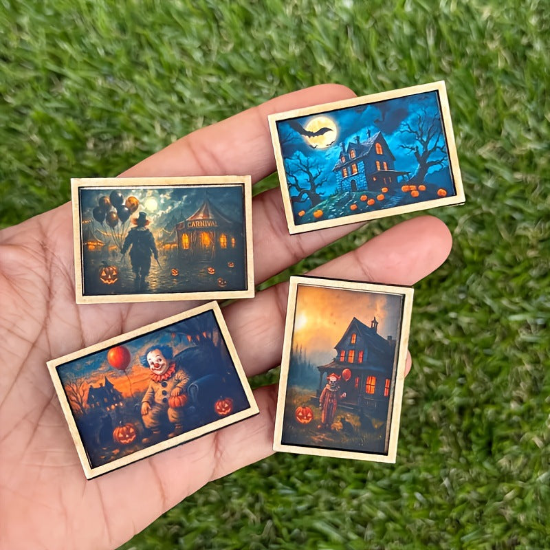 Wholesale 10 sets/pack 4-piece mini dollhouse 1:12 scale ghost wall art