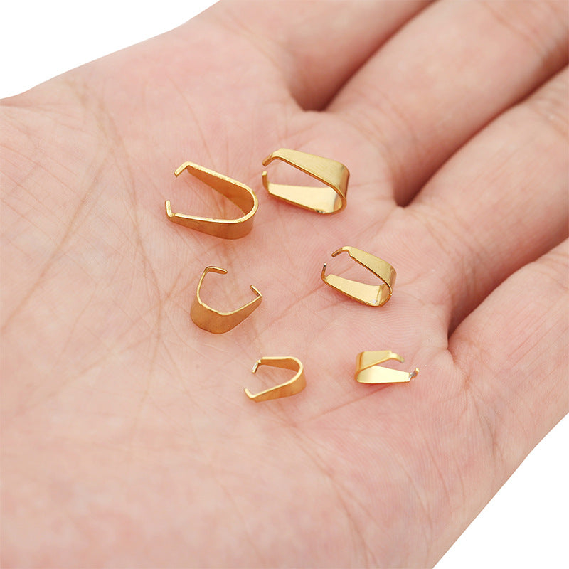 Wholesale 50PCS/PACK Stainless Steel Melon Seed Buckle DIY Necklace Accessories