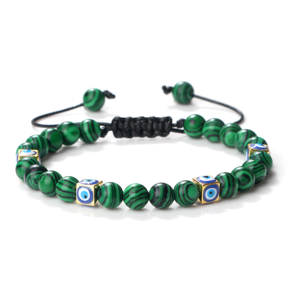 Wholesale Hand woven square Devil' s Eye bracelet