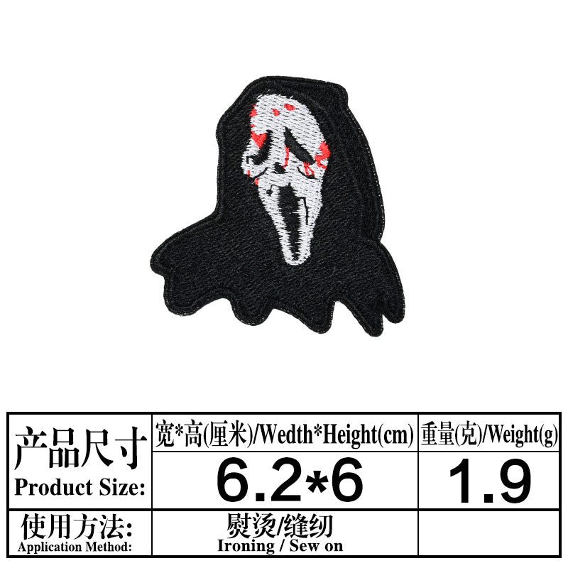 Wholesale Twill  Embroidered Patch y Clown Badge DIY Fashion Accessory for Coat Bag Hat