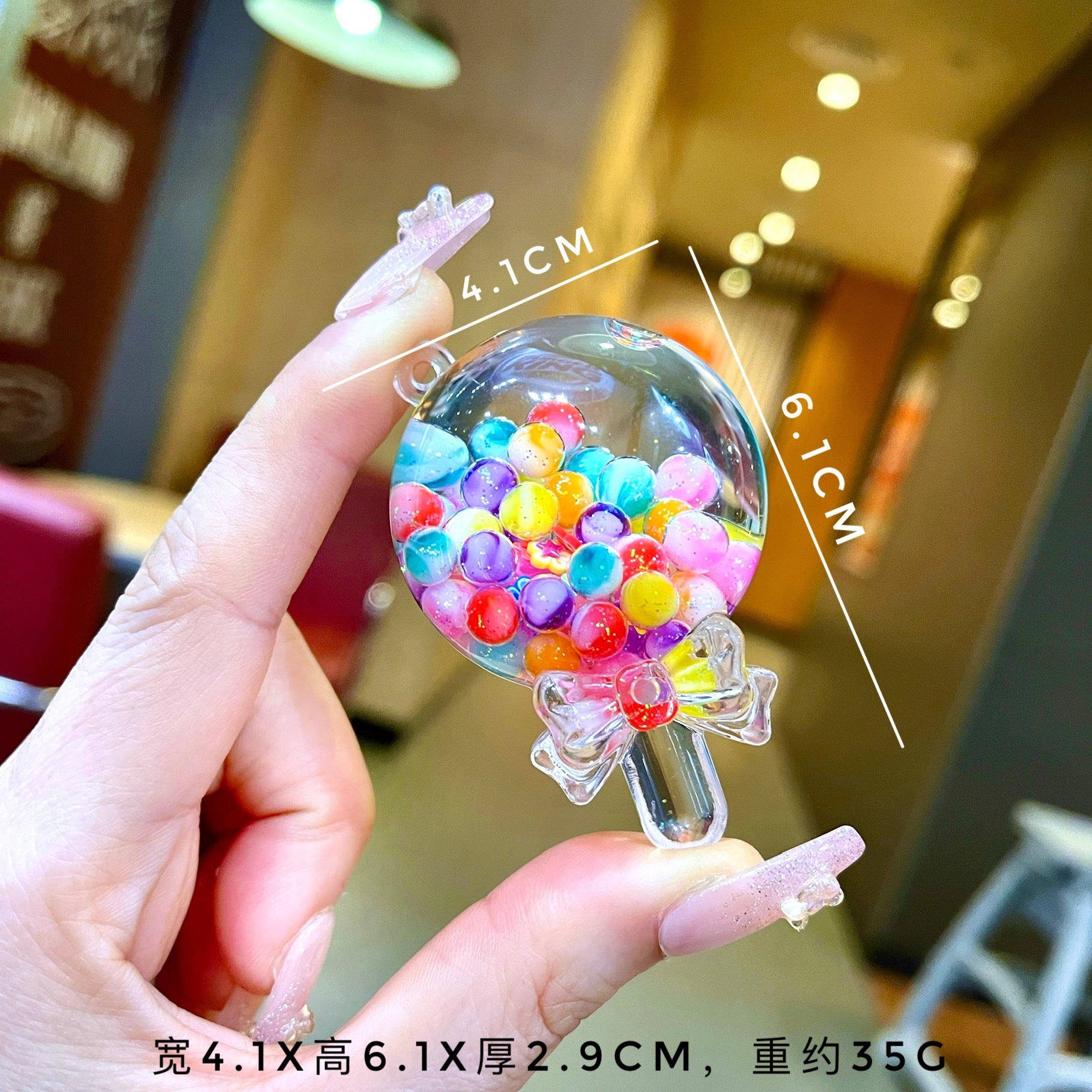 Wholesale Acrylic Cheese Stick Lava Bottle Keychain