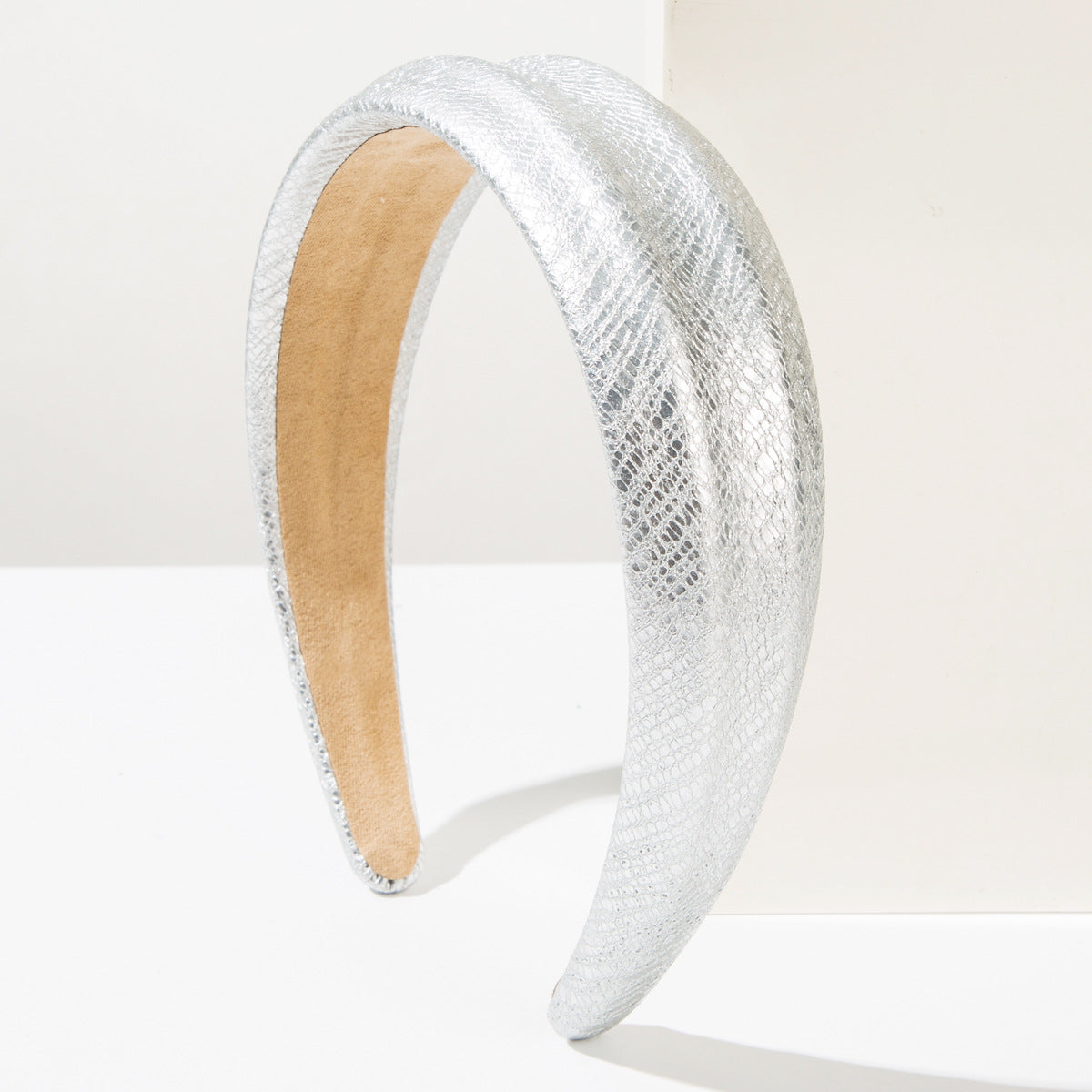 Wholesale Concave and convex snake leather headband wide brim hair accessories