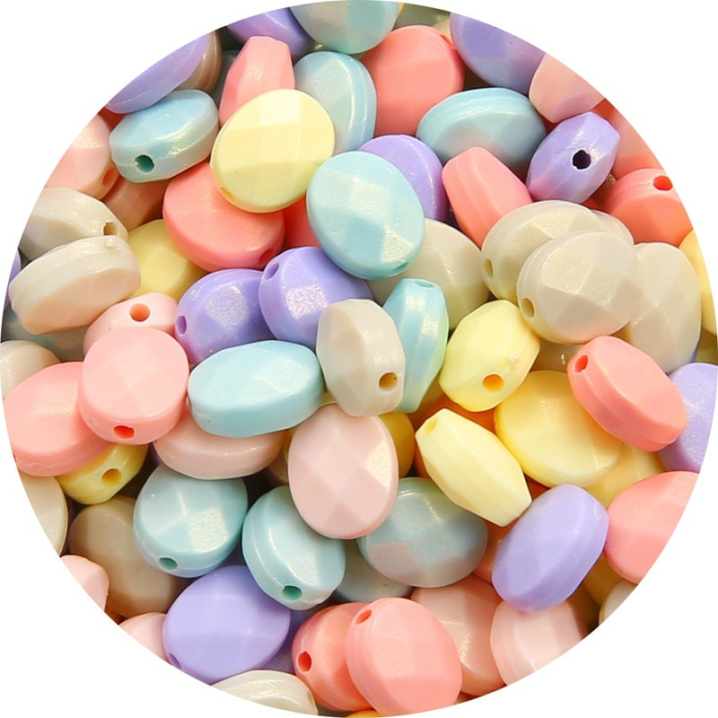 Wholesale Macaron Color Acrylic Beads with Straight Holes