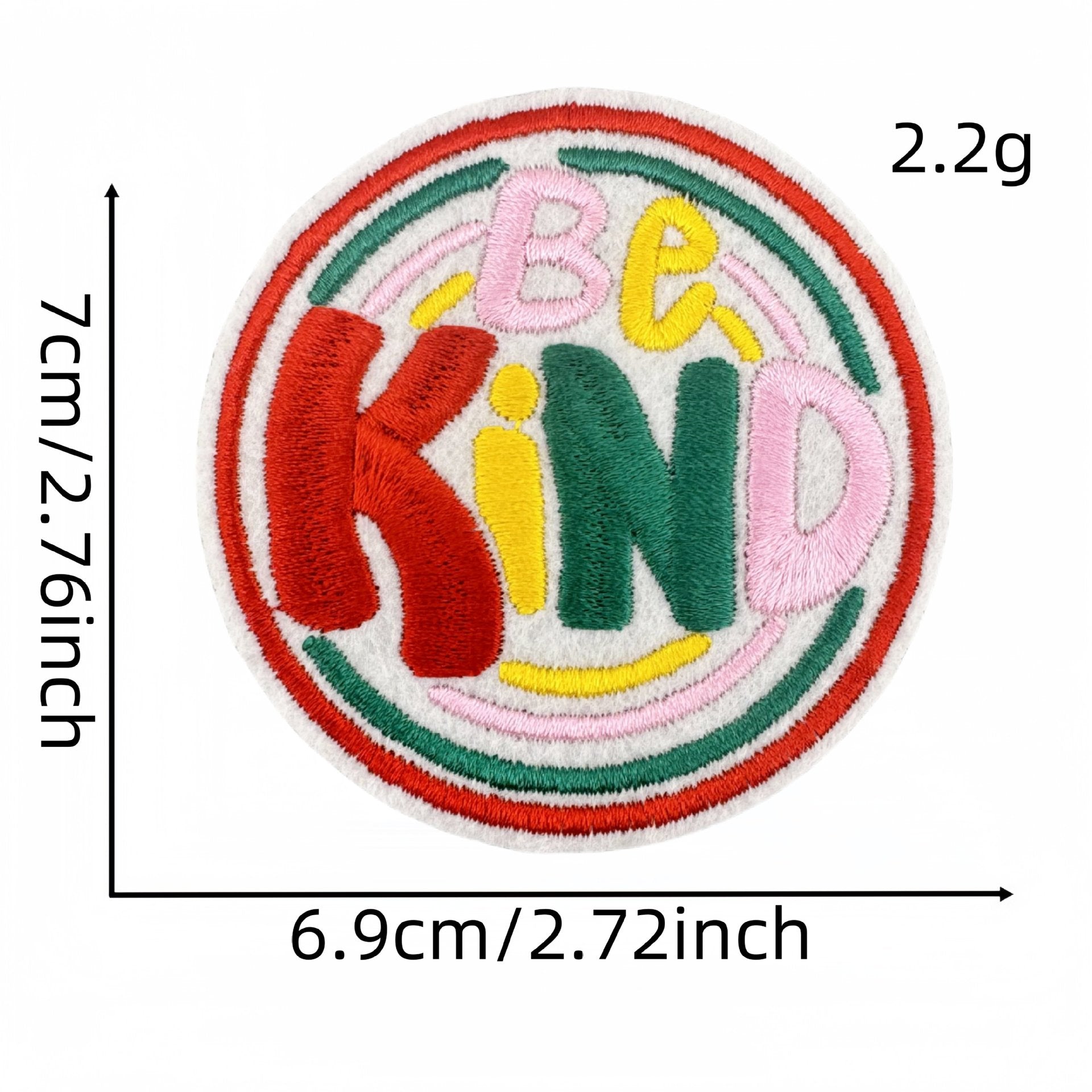 Wholesale Colorful and kind English word embroidery DIY patches