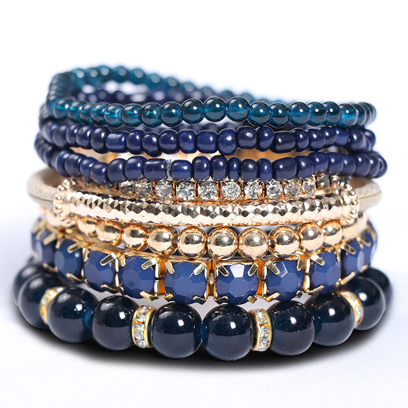 Wholesale Multi Layer Bohemian Hot Selling Trendy Creative Jewelry Glass Bead Bracelet