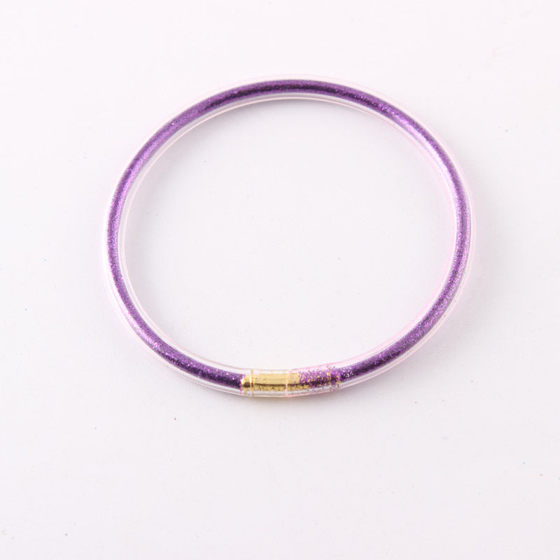 Wholesale  Gold Dust Single-layer Silicone Bracelet