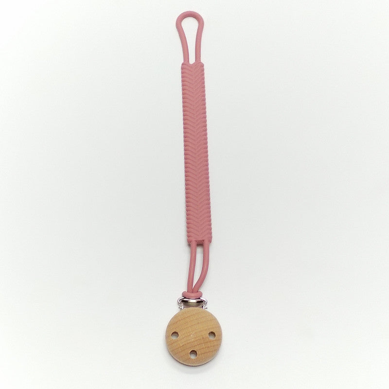 Wholesale Silicone Beech Wood Pacifier Chain