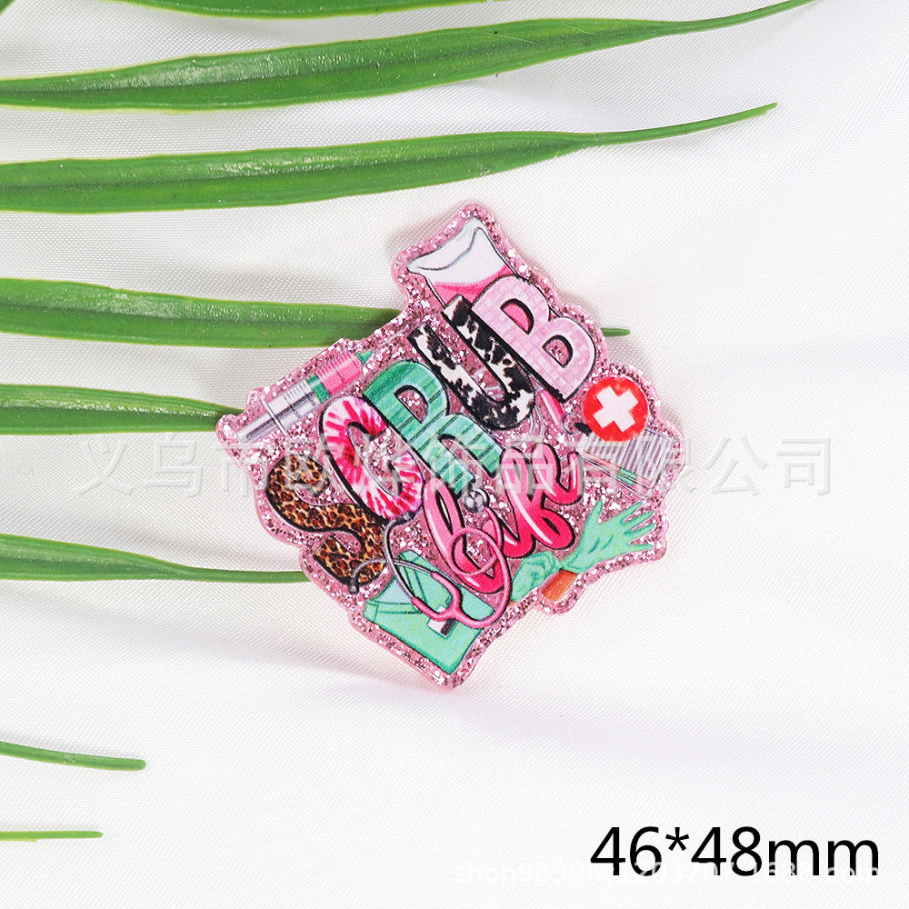 Wholesale 10pcs Pink Teacher Stationery Acrylics