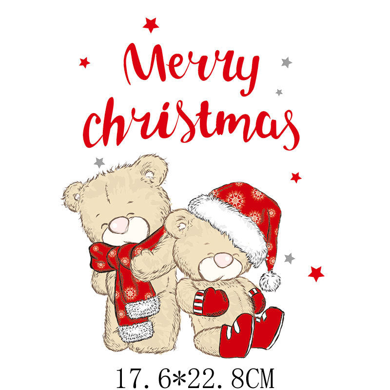 Wholesale   5pcs/pack sleigh heat transfer  UV DTF Ready to Press Transfers Wraps