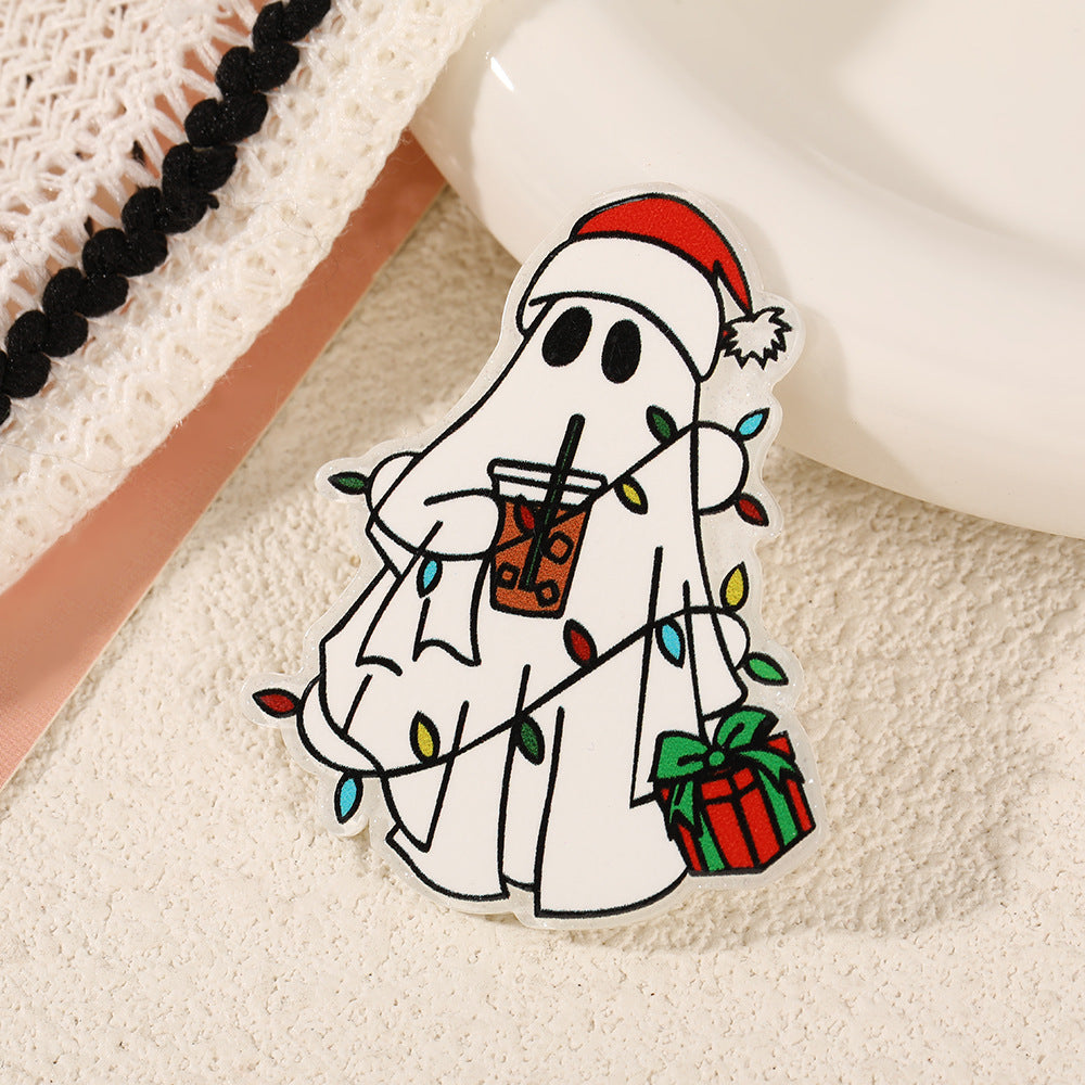 Wholesale 10pcs Cute cartoon Christmas acrylic Flatback
