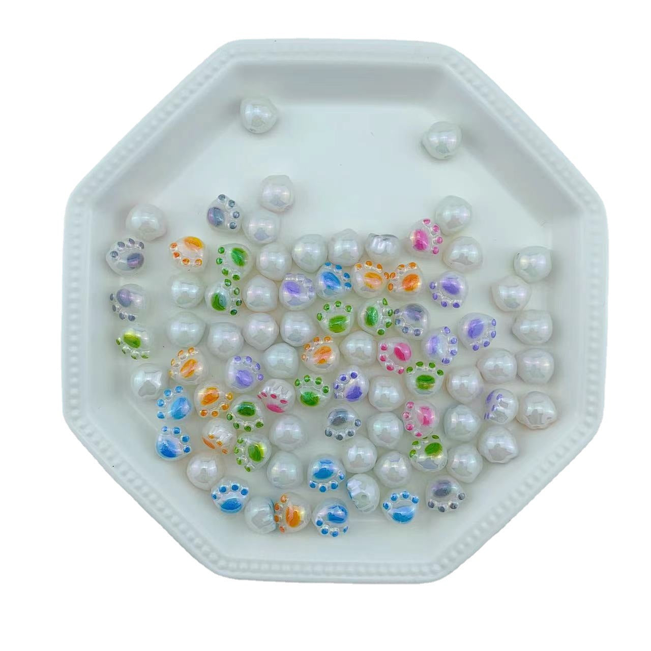 Wholesale 10PCS Plated Cat's Claw Acrylic Beads