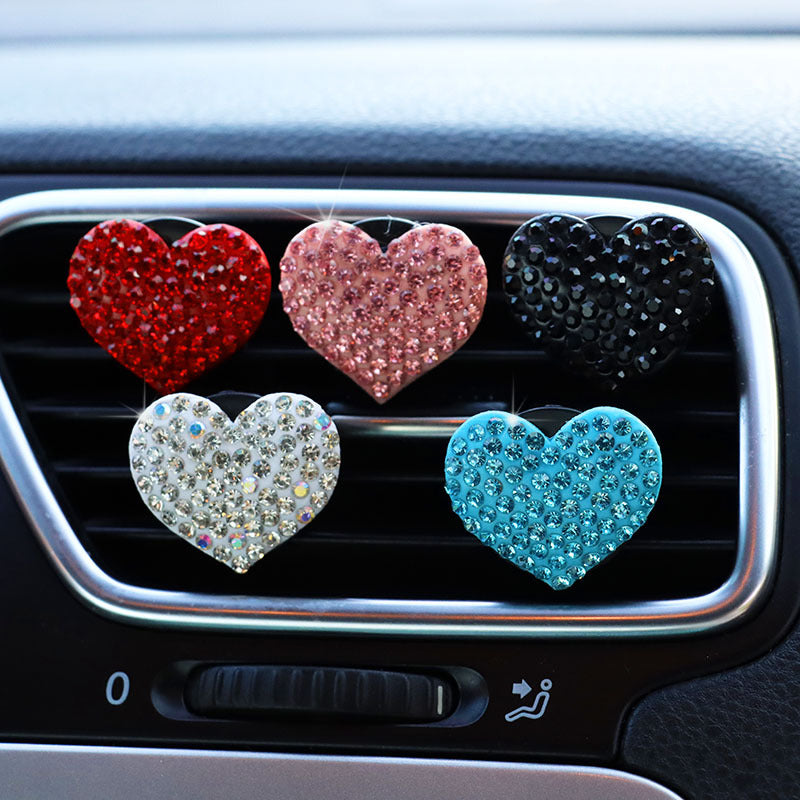 Wholesale Metal Pendant Car Love Water Diamond Ceramic Mud Car Air Outlet