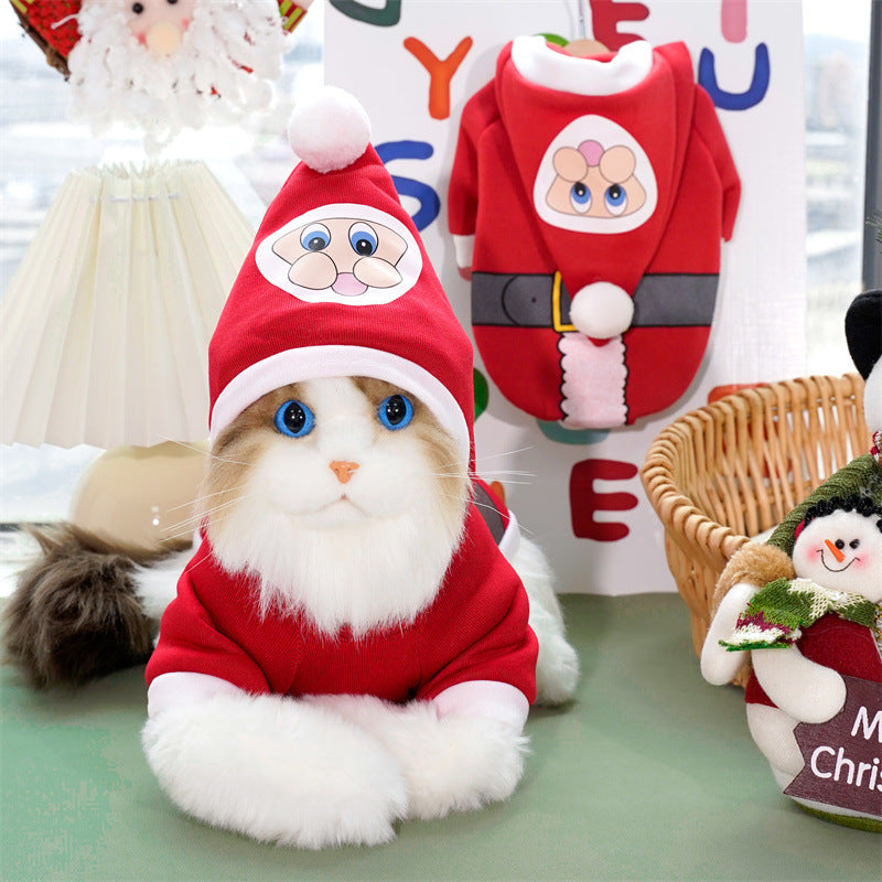 Wholesale Small, Medium and Large Dogs Pet Christmas Cotton Funny Autumn and Winter Clothes