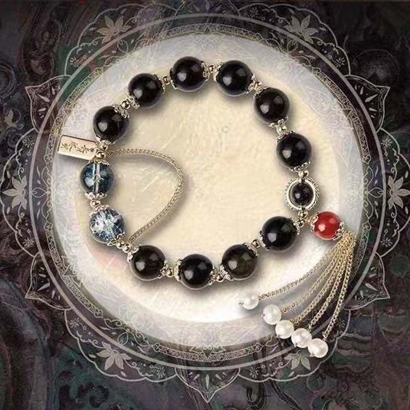 Wholesale Colorful Beaded Crystal Tassel Bracelet