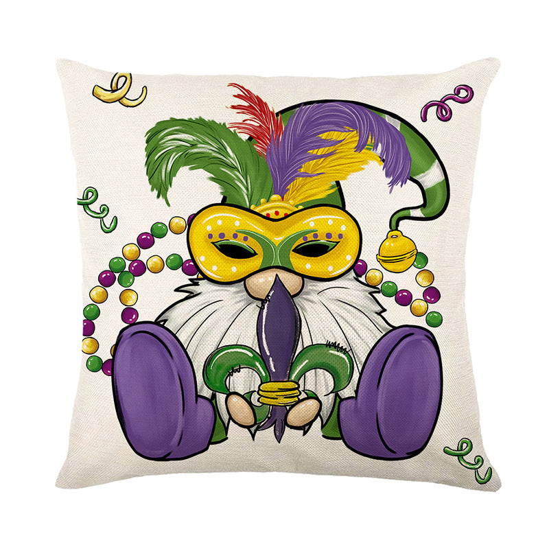 Wholesale Carnival Mask Party Polyester Pillow Cover