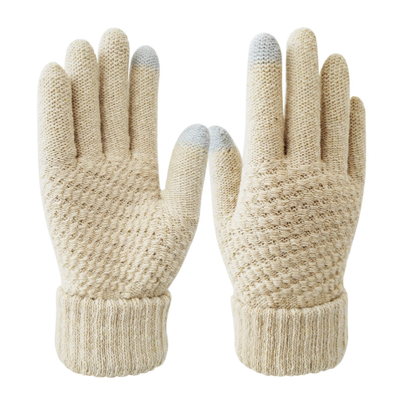Wholesale Winter Creative Warm Finger Jacquard Touch Screen Glove