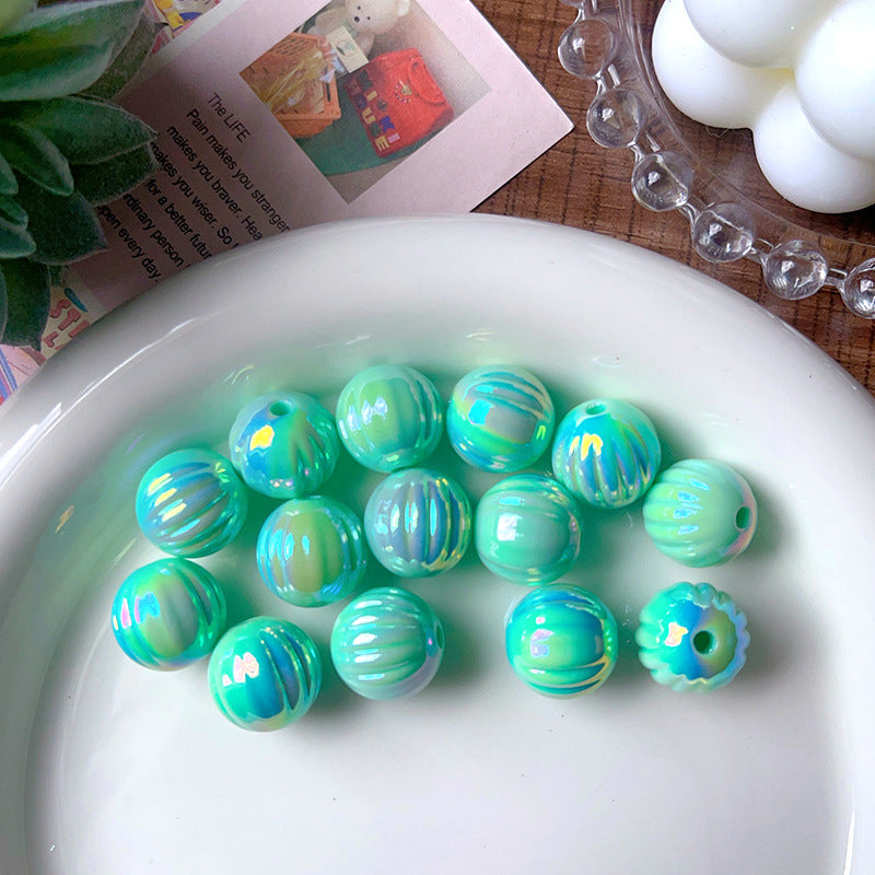 Wholesale 10pcs 14mm Colorful UV Pumpkin  Acrylic Beads