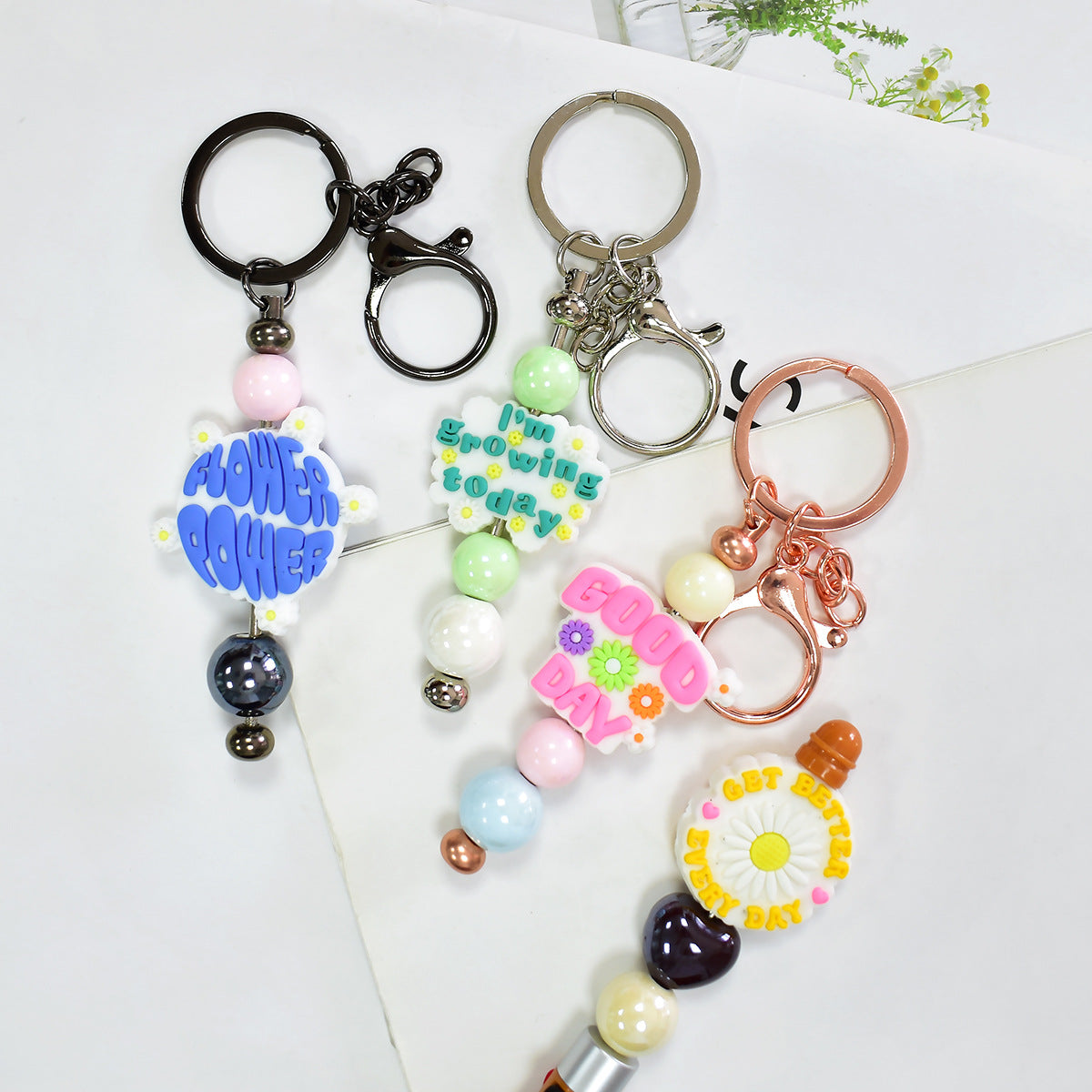 Wholesale Random 10pcs cartoon PVC soft thick patch perforated DIY beads Focal Beads