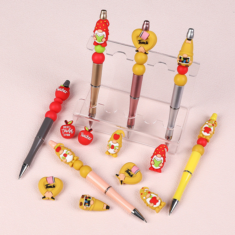 Wholesale 20 pcs Jewelry 3D cartoon dwarf silicone beads diy wear necklace accessories