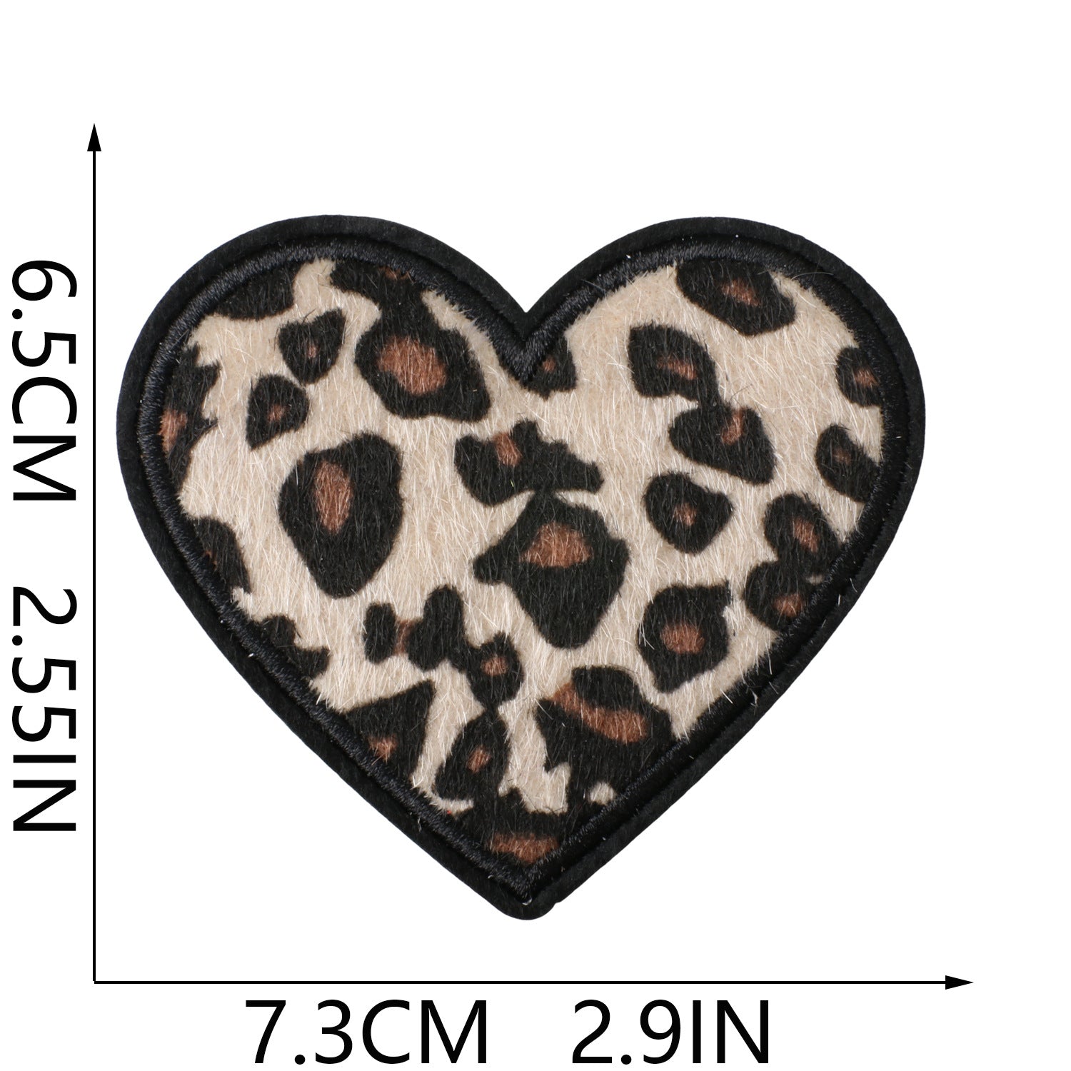 Wholesale Leopard Print Embroidered Patches Heart And Star Motif Applique For Clothing Bags Stylish DIY Decoration Gift