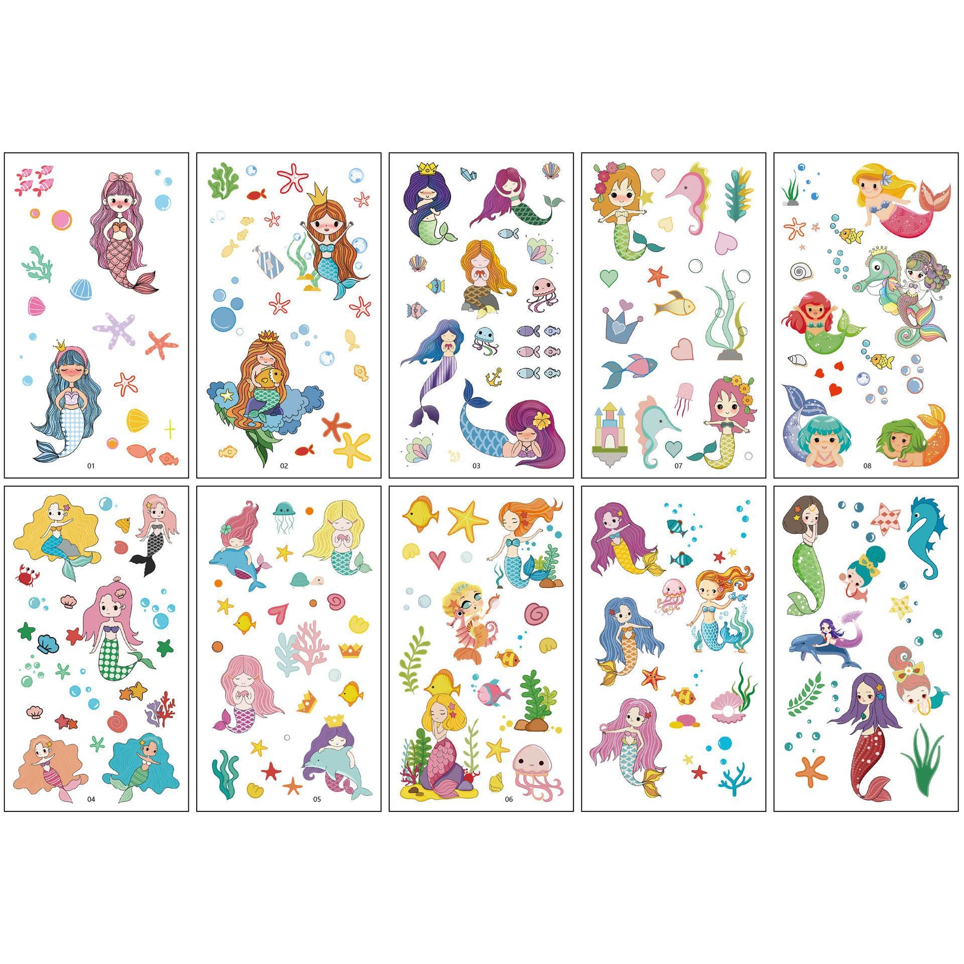 Wholesale 10pcs/sheet Children's cartoon little monster cute tattoo sticker
