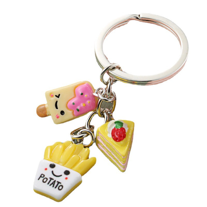 Wholesale 10PCS Resin Ice Cream Keychain