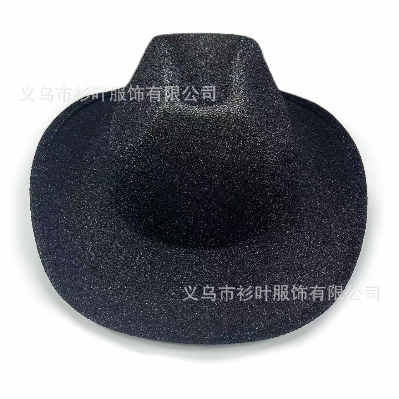 Wholesale EVA composite shaped silver glitter western cowboy glitter white powder cowboy hat