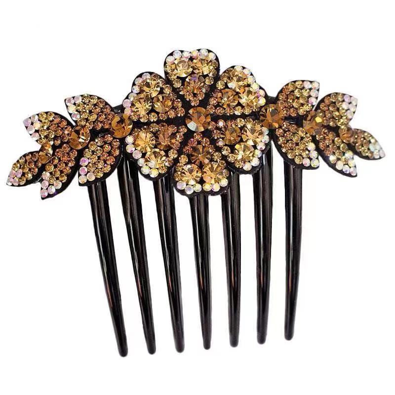 Wholesale Diamond Flower Hairpin Comb Hair Ponytail Clip